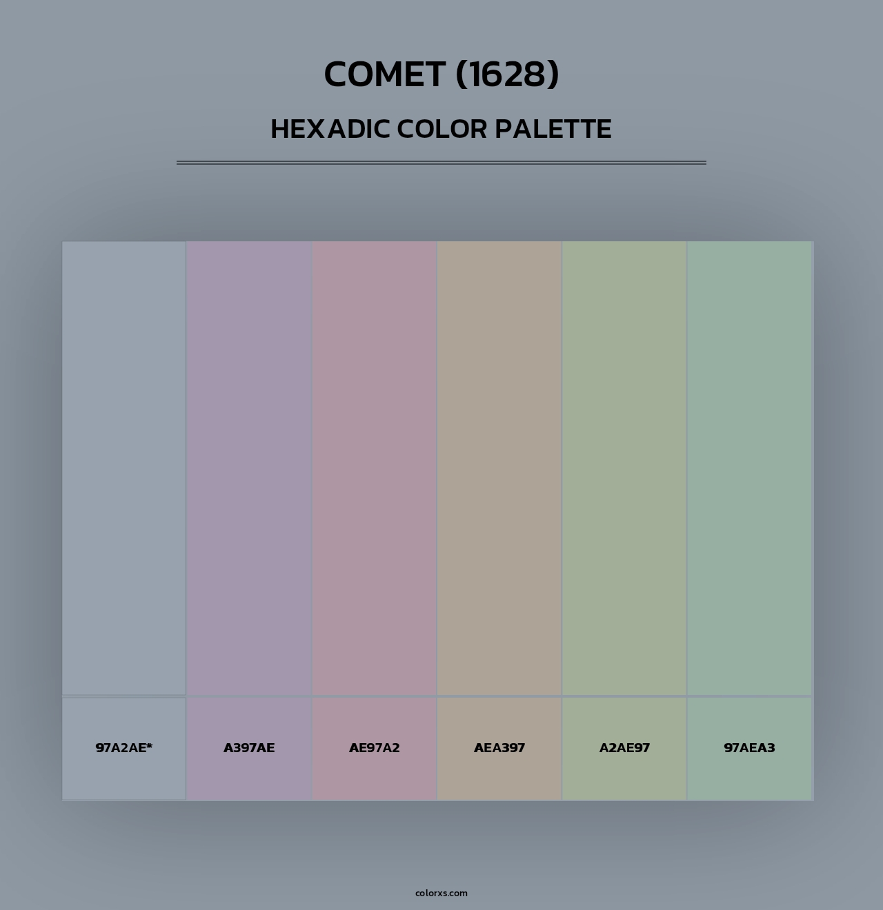 Comet (1628) - Hexadic Color Palette