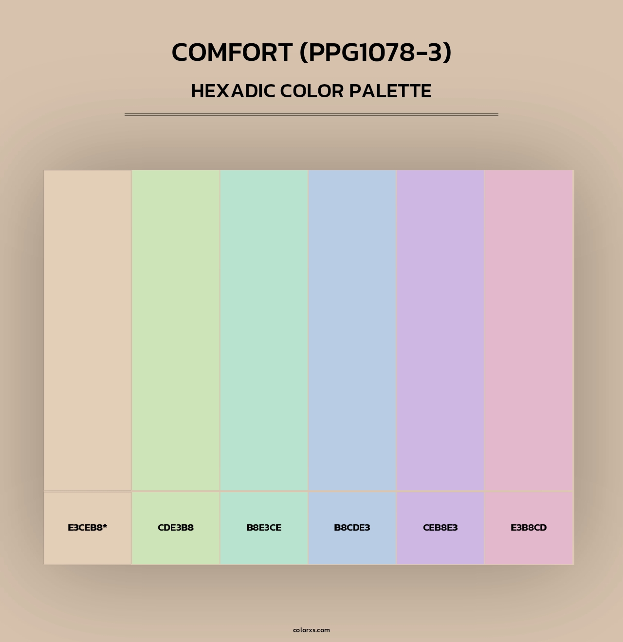 Comfort (PPG1078-3) - Hexadic Color Palette