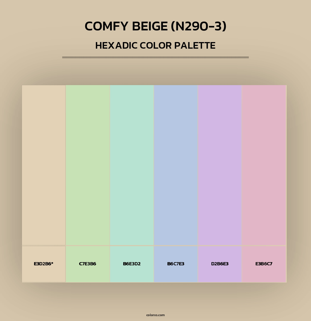 Comfy Beige (N290-3) - Hexadic Color Palette