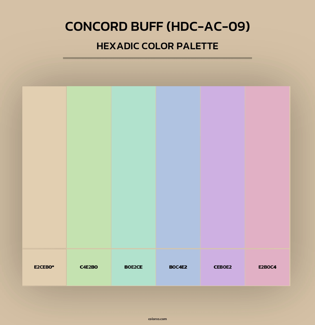 Concord Buff (HDC-AC-09) - Hexadic Color Palette
