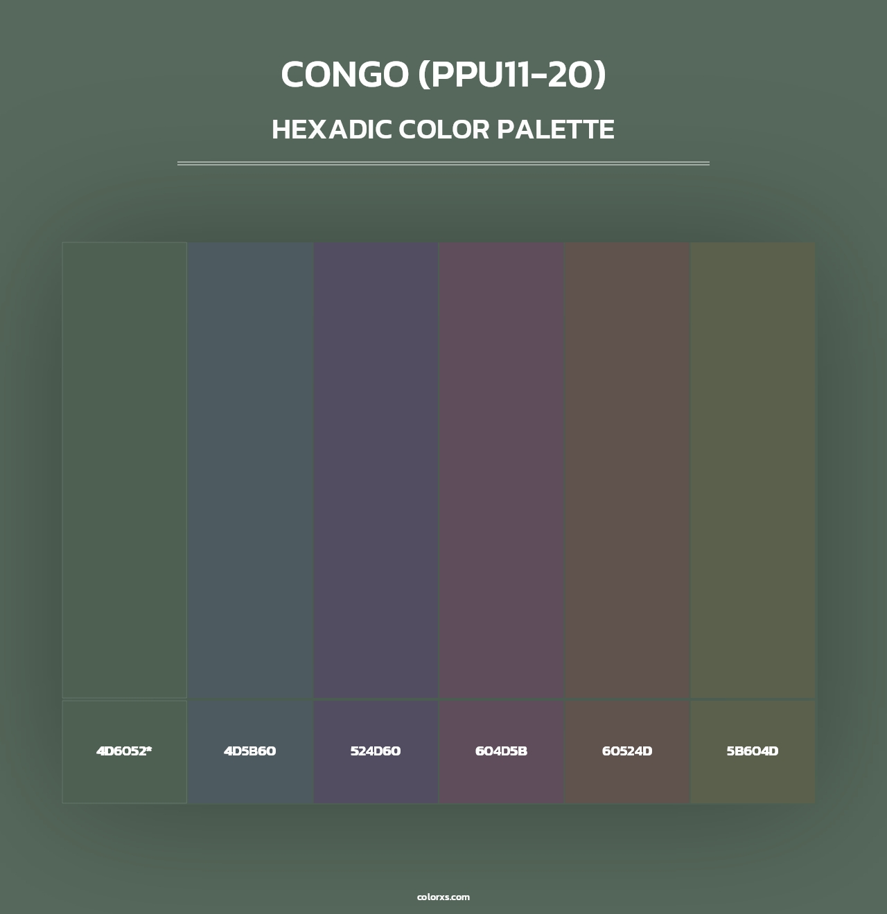 Congo (PPU11-20) - Hexadic Color Palette