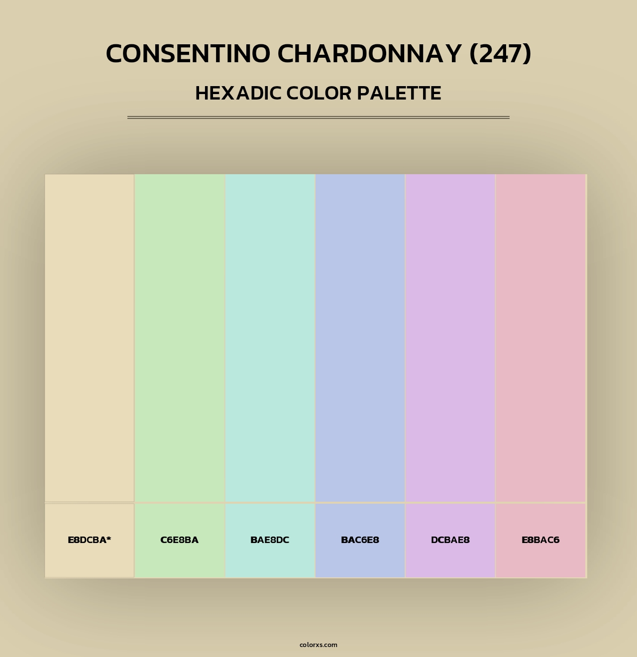 Consentino Chardonnay (247) - Hexadic Color Palette