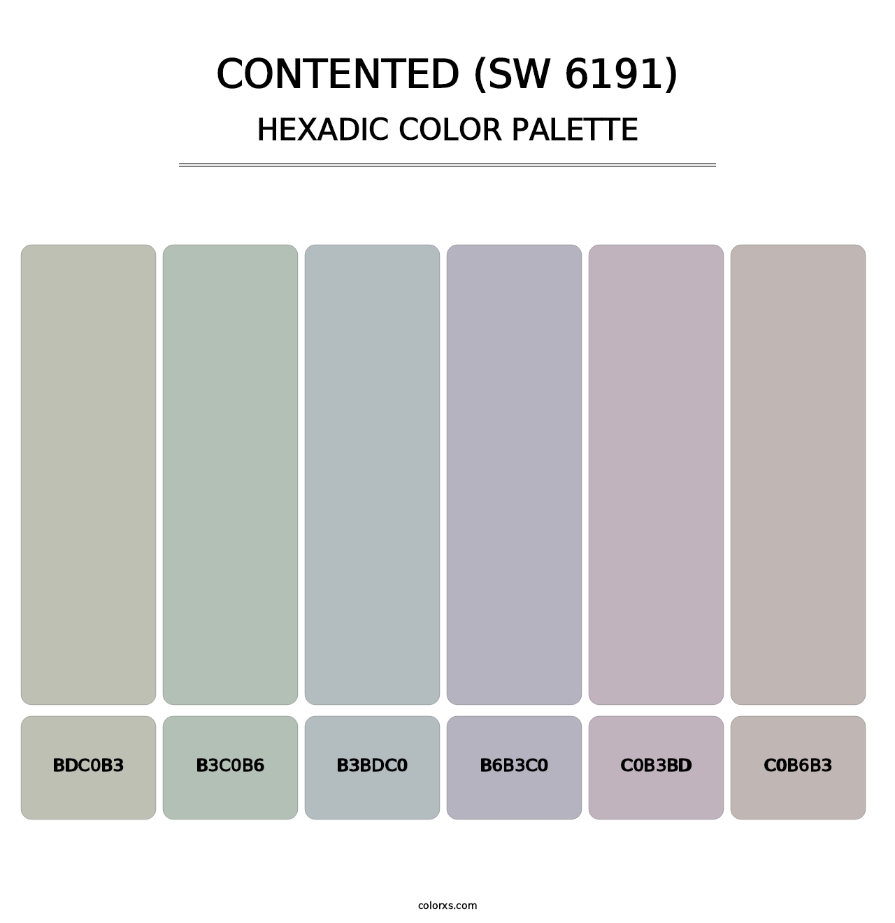 Contented (SW 6191) - Hexadic Color Palette