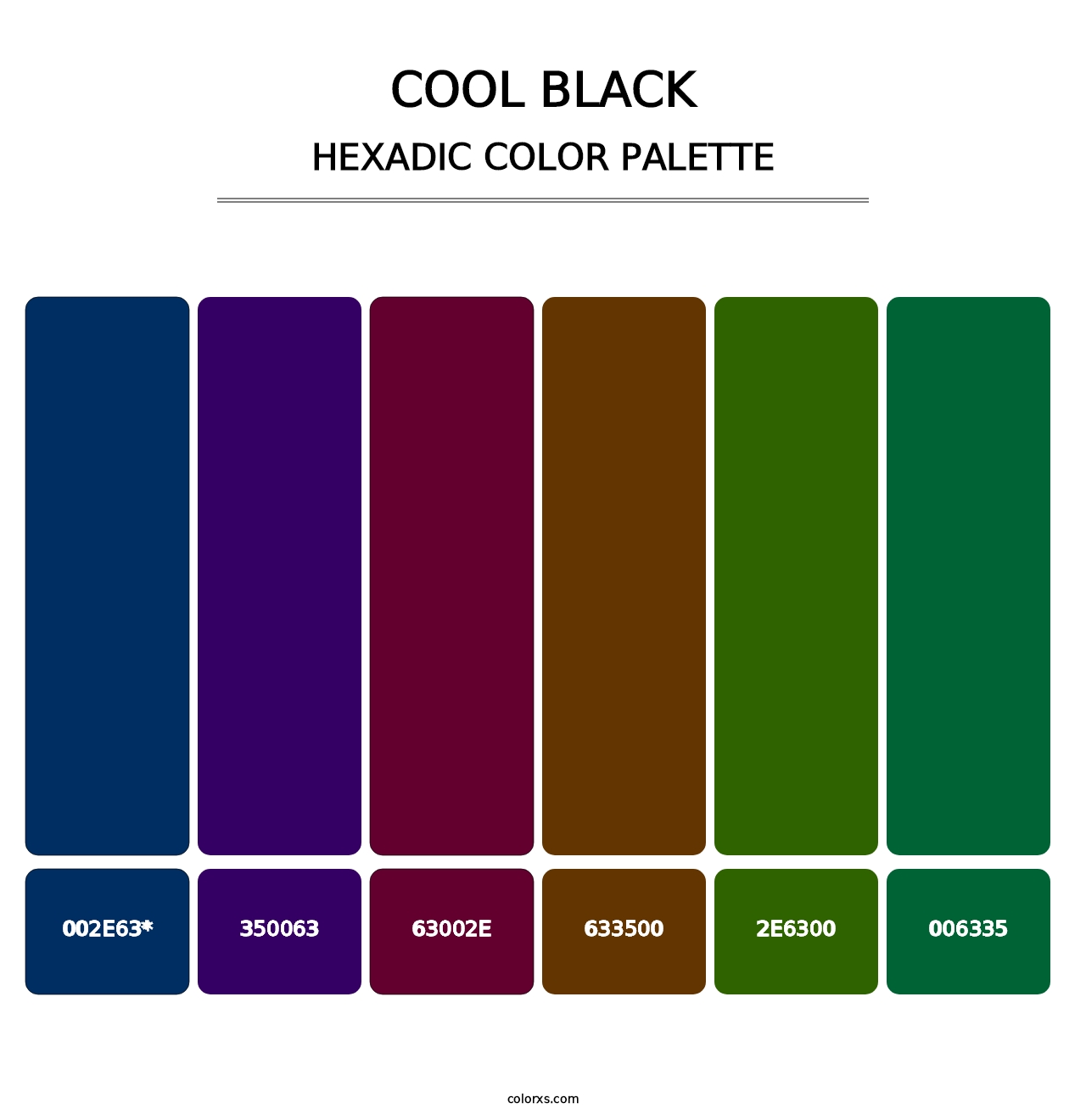 Cool Black - Hexadic Color Palette