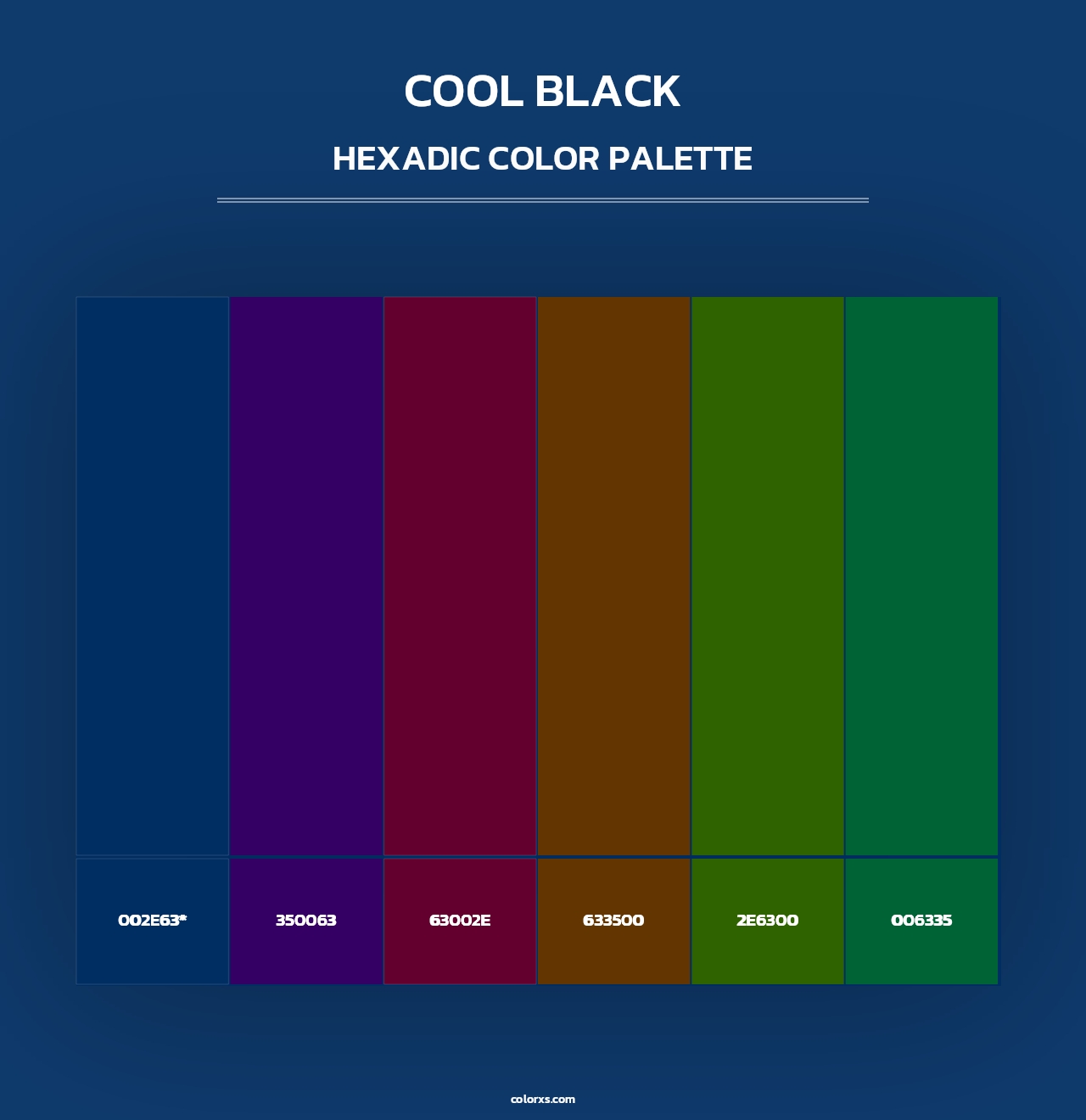 Cool Black - Hexadic Color Palette