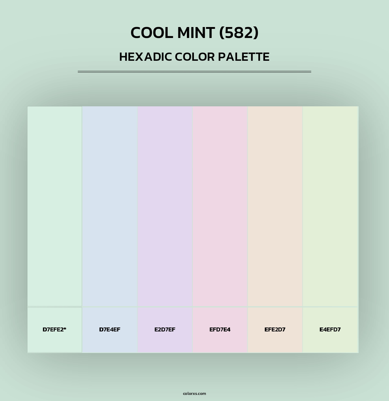 Cool Mint (582) - Hexadic Color Palette