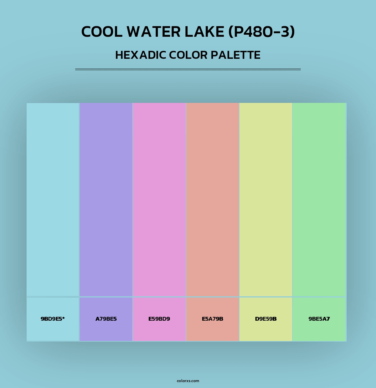 Cool Water Lake (P480-3) - Hexadic Color Palette