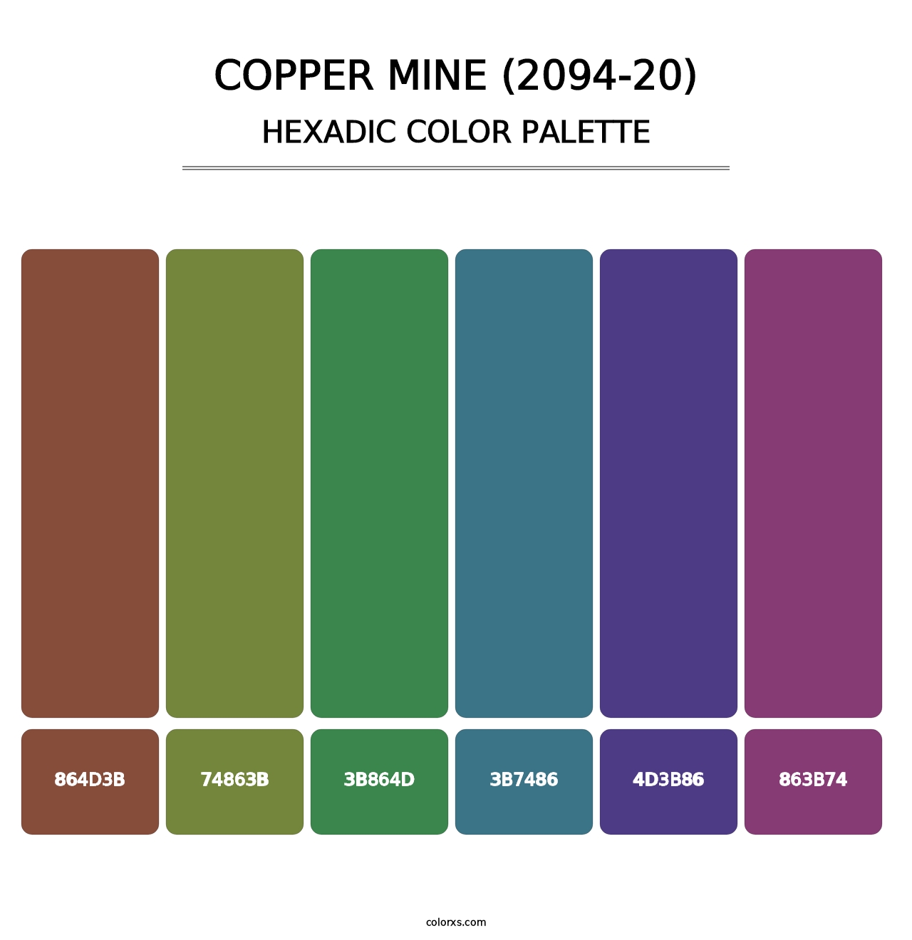 Copper Mine (2094-20) - Hexadic Color Palette