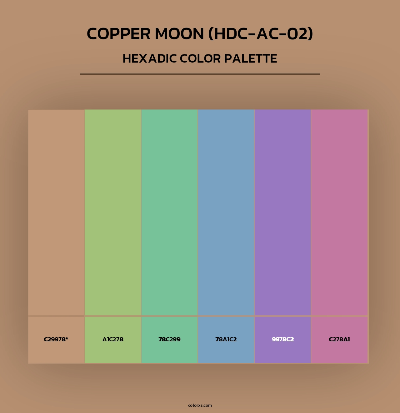 Copper Moon (HDC-AC-02) - Hexadic Color Palette