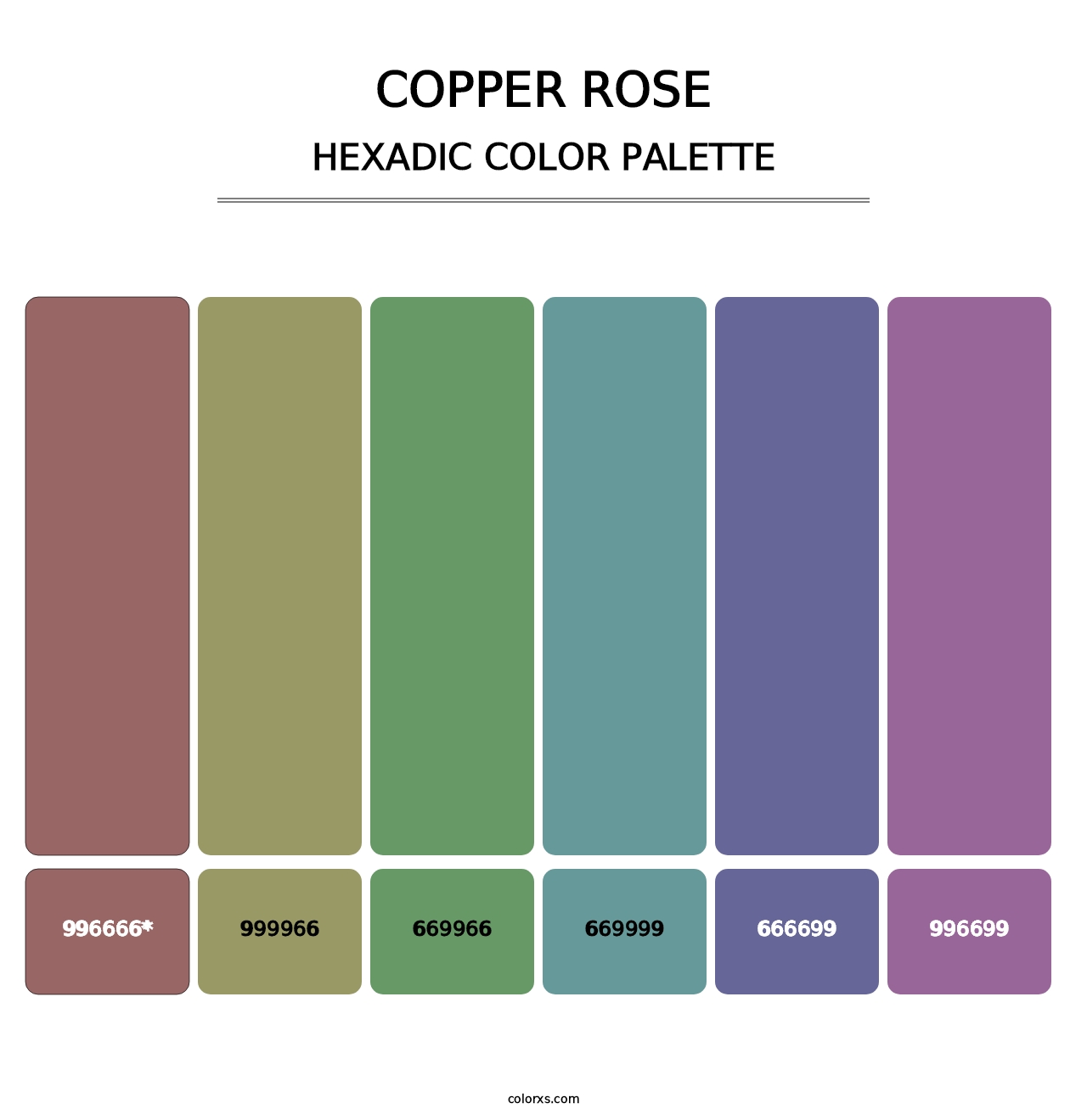Copper rose - Hexadic Color Palette