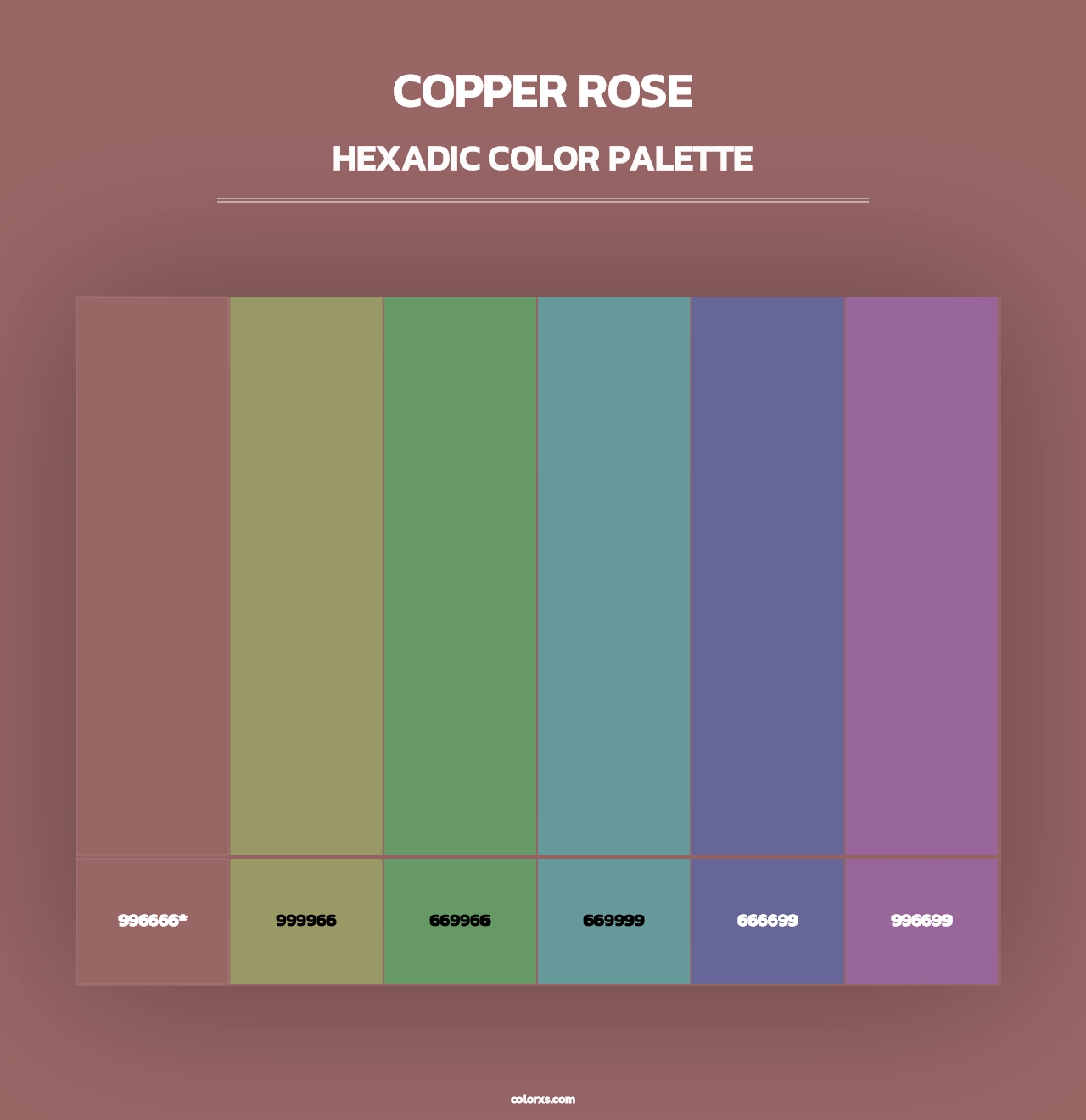 Copper rose - Hexadic Color Palette