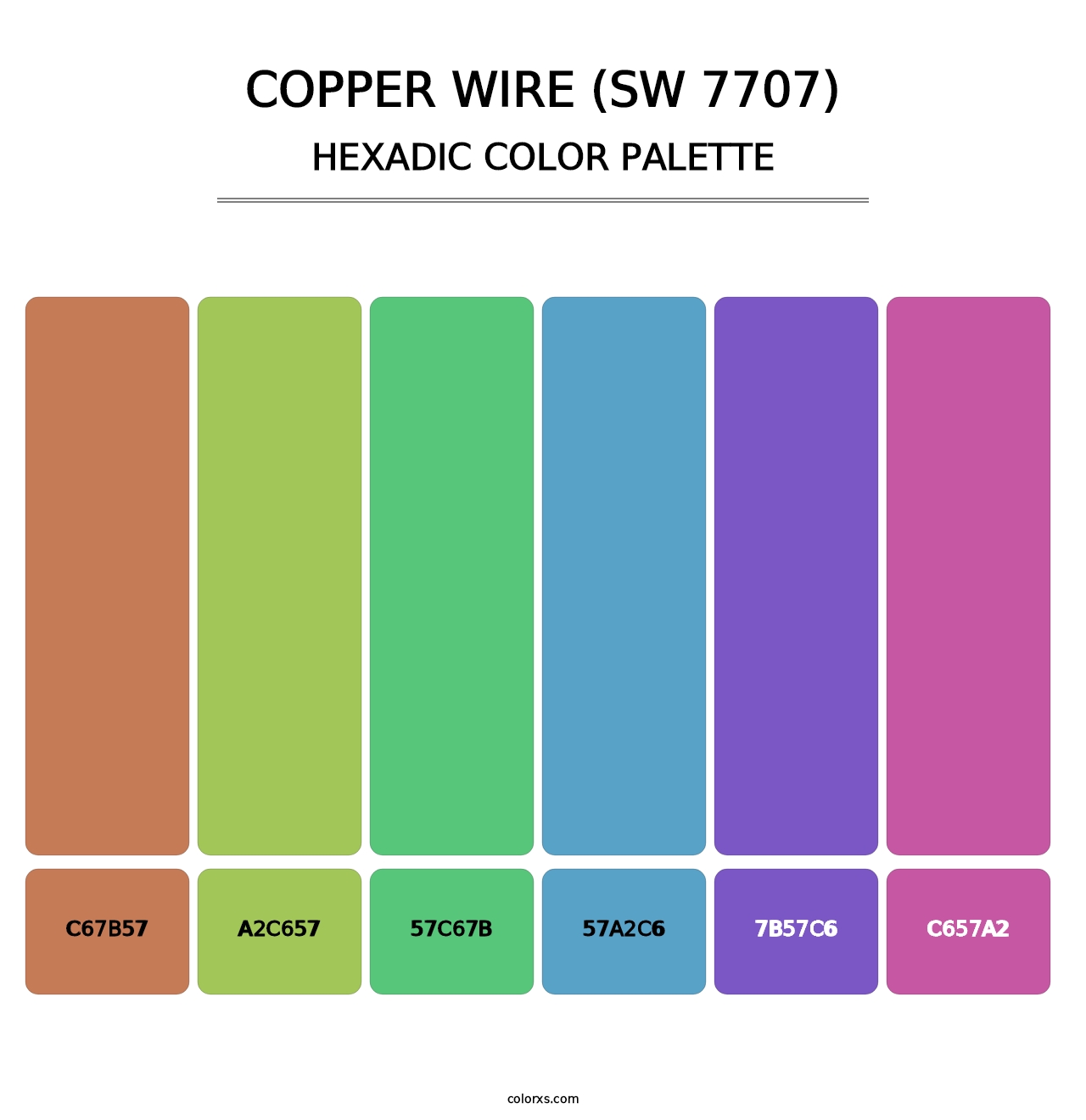 Copper Wire (SW 7707) - Hexadic Color Palette
