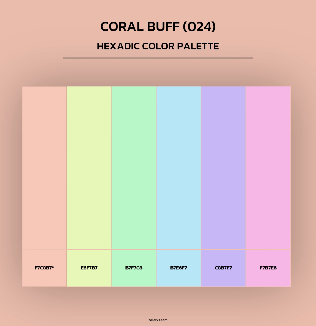 Coral Buff (024) - Hexadic Color Palette