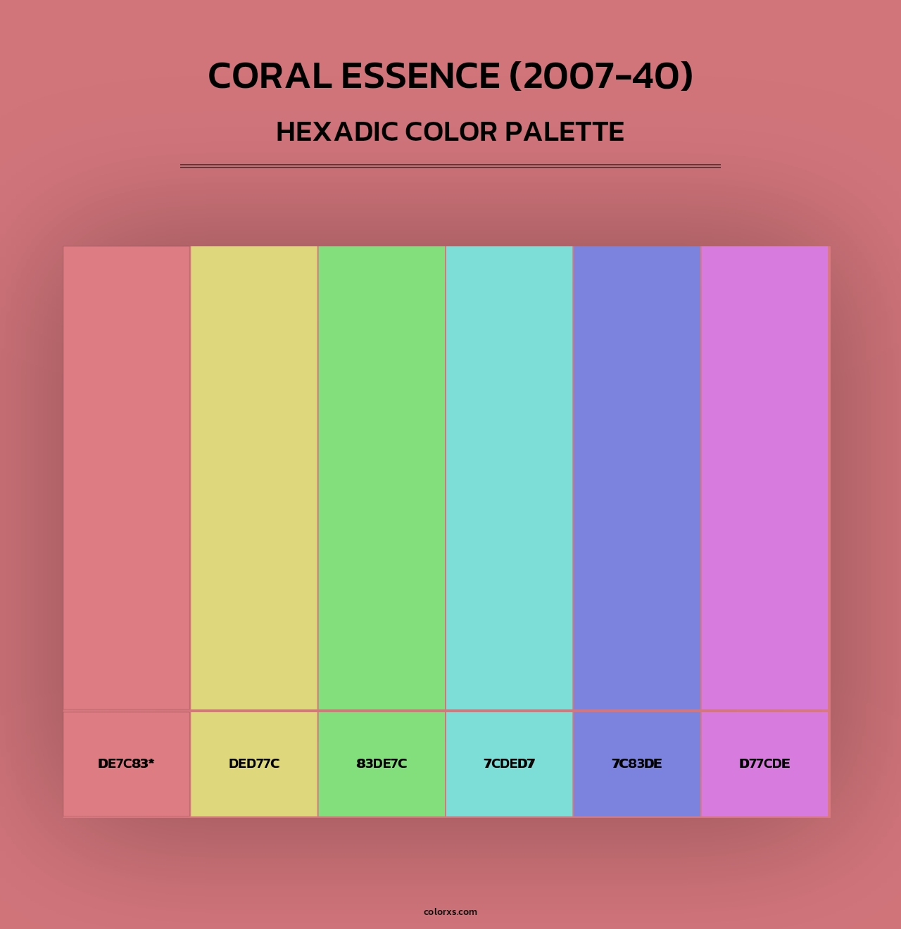 Coral Essence (2007-40) - Hexadic Color Palette