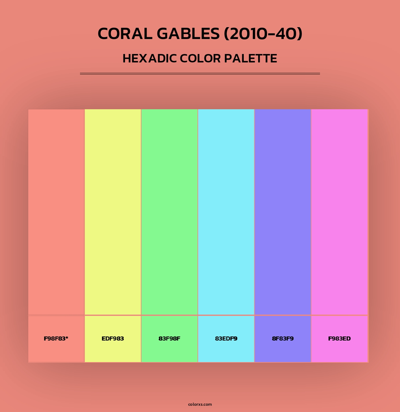 Coral Gables (2010-40) - Hexadic Color Palette