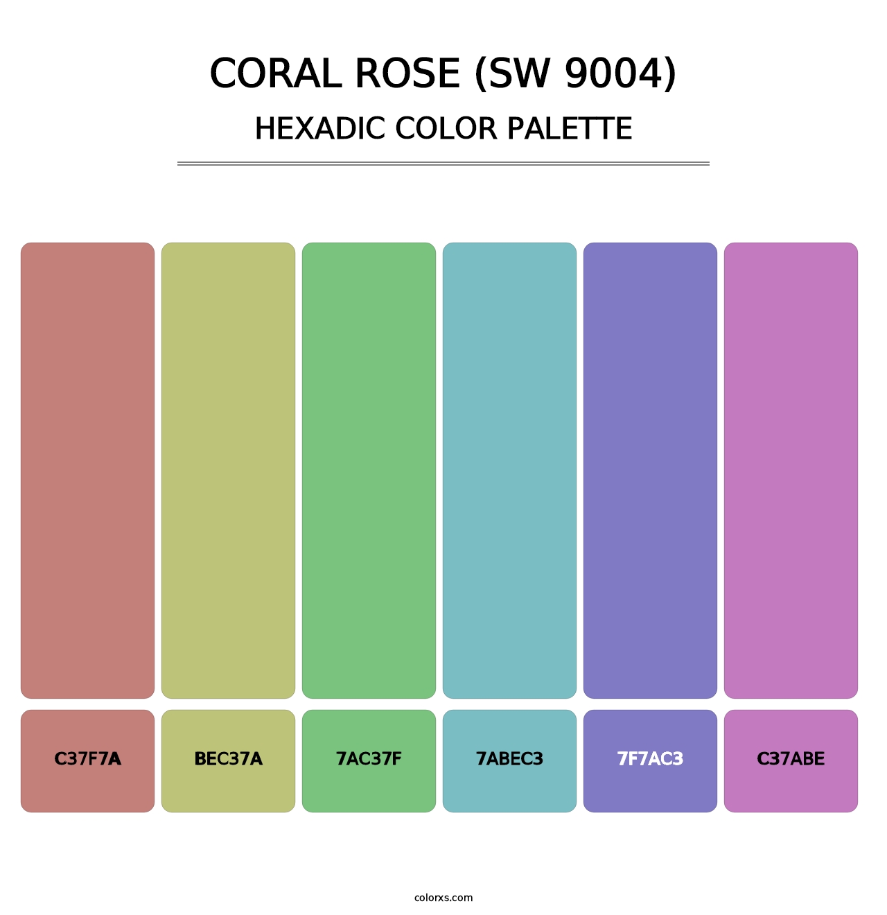 Coral Rose (SW 9004) - Hexadic Color Palette