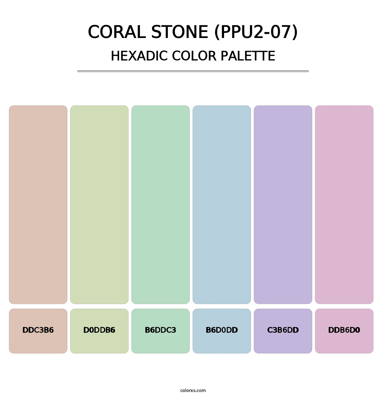 Coral Stone (PPU2-07) - Hexadic Color Palette
