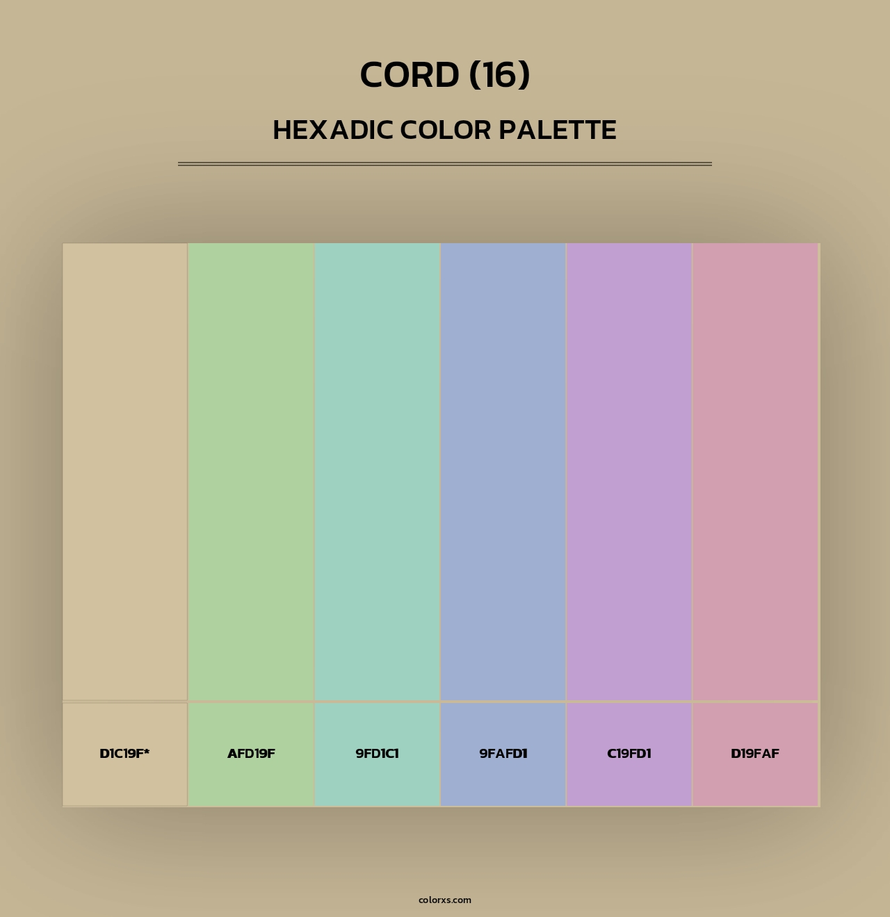 Cord (16) - Hexadic Color Palette