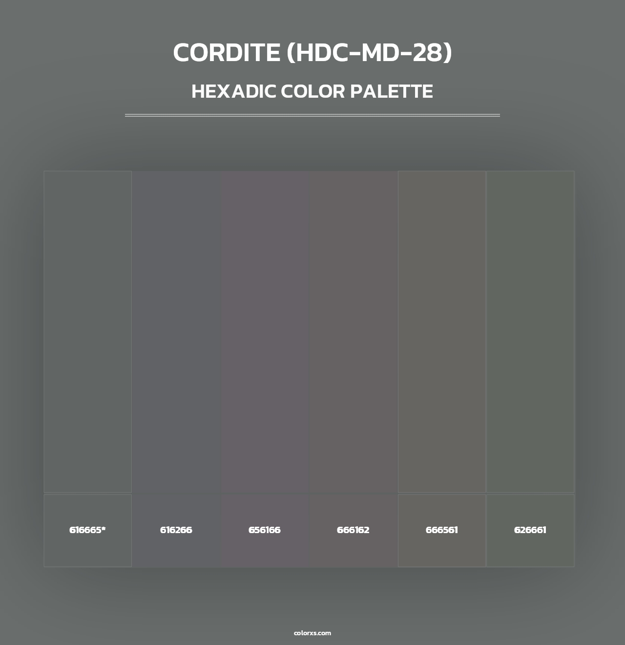 Cordite (HDC-MD-28) - Hexadic Color Palette