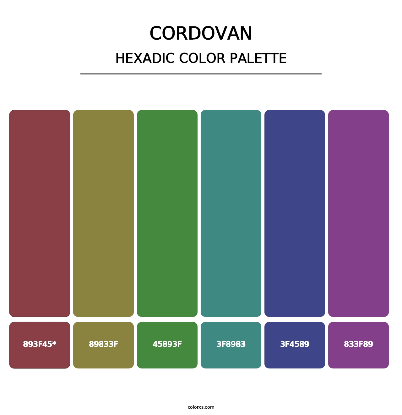 Cordovan - Hexadic Color Palette