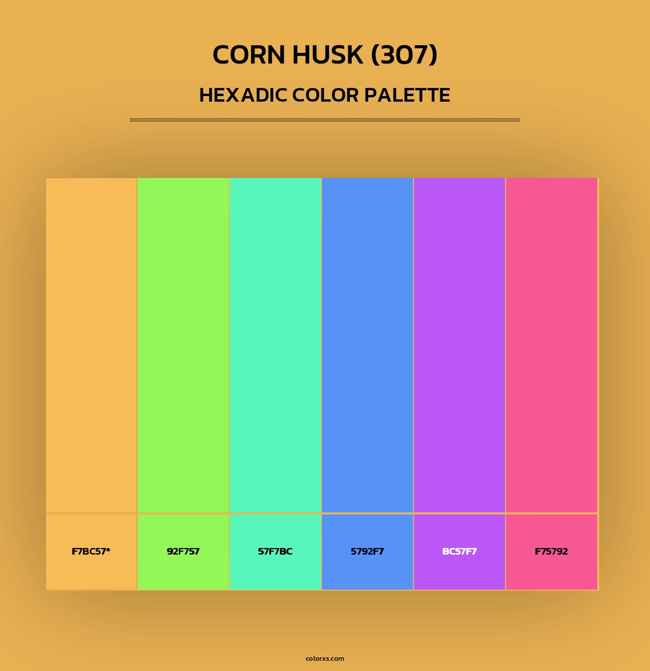 Corn Husk (307) - Hexadic Color Palette