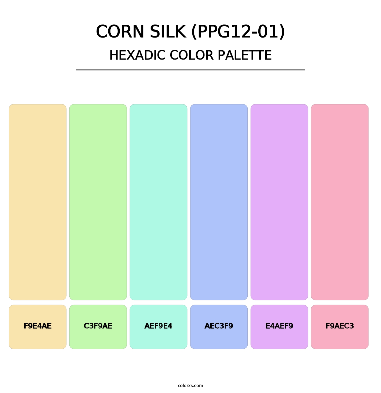 Corn Silk (PPG12-01) - Hexadic Color Palette