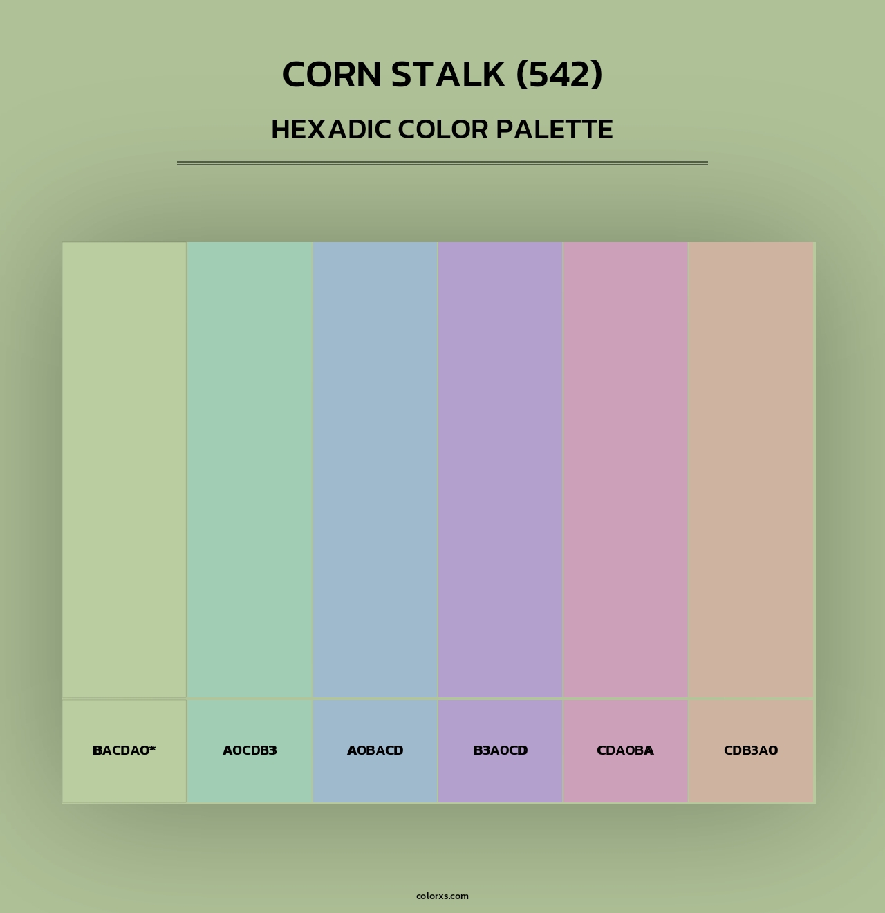 Corn Stalk (542) - Hexadic Color Palette
