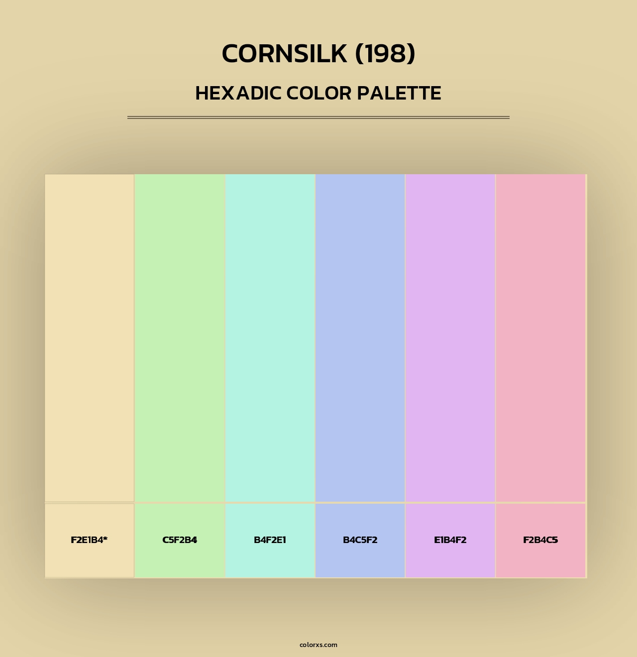 Cornsilk (198) - Hexadic Color Palette