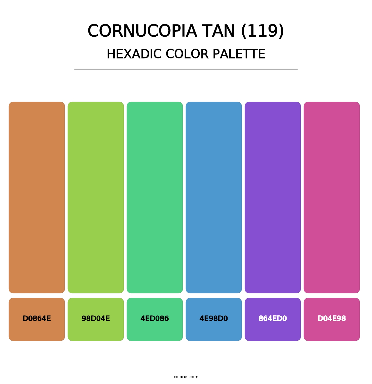 Cornucopia Tan (119) - Hexadic Color Palette
