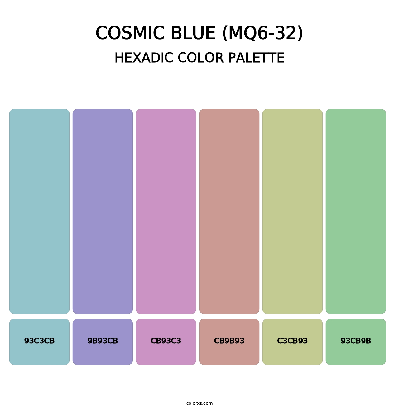 Cosmic Blue (MQ6-32) - Hexadic Color Palette