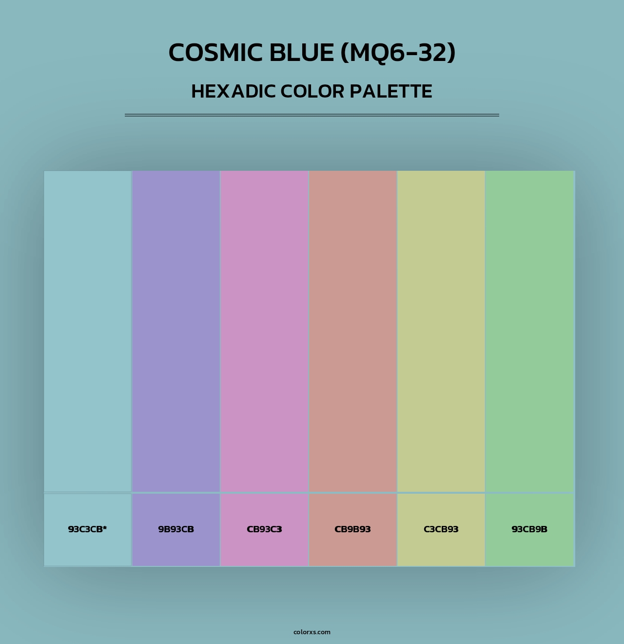 Cosmic Blue (MQ6-32) - Hexadic Color Palette