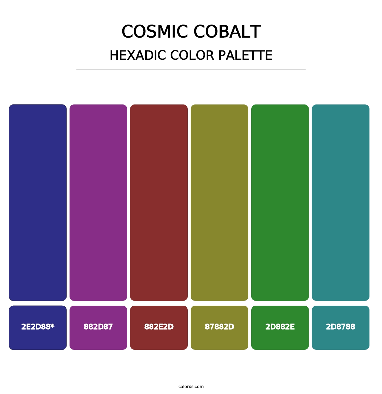 Cosmic Cobalt - Hexadic Color Palette
