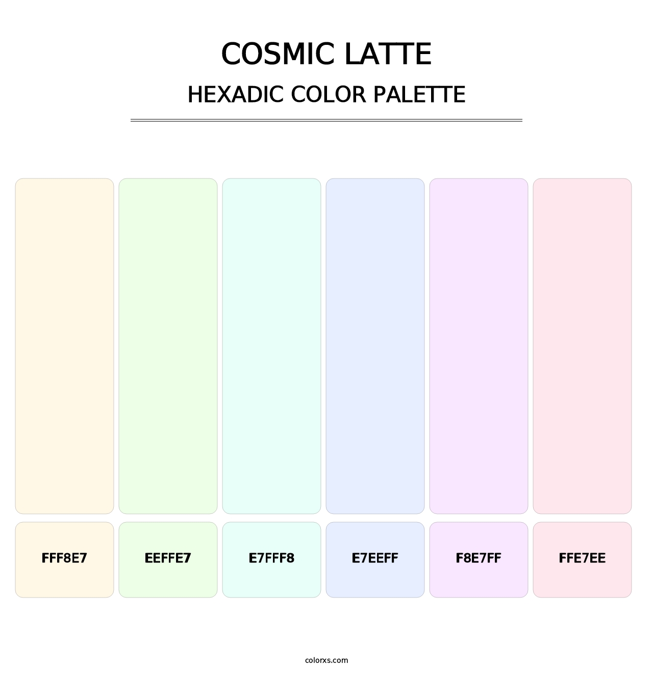 Cosmic Latte - Hexadic Color Palette