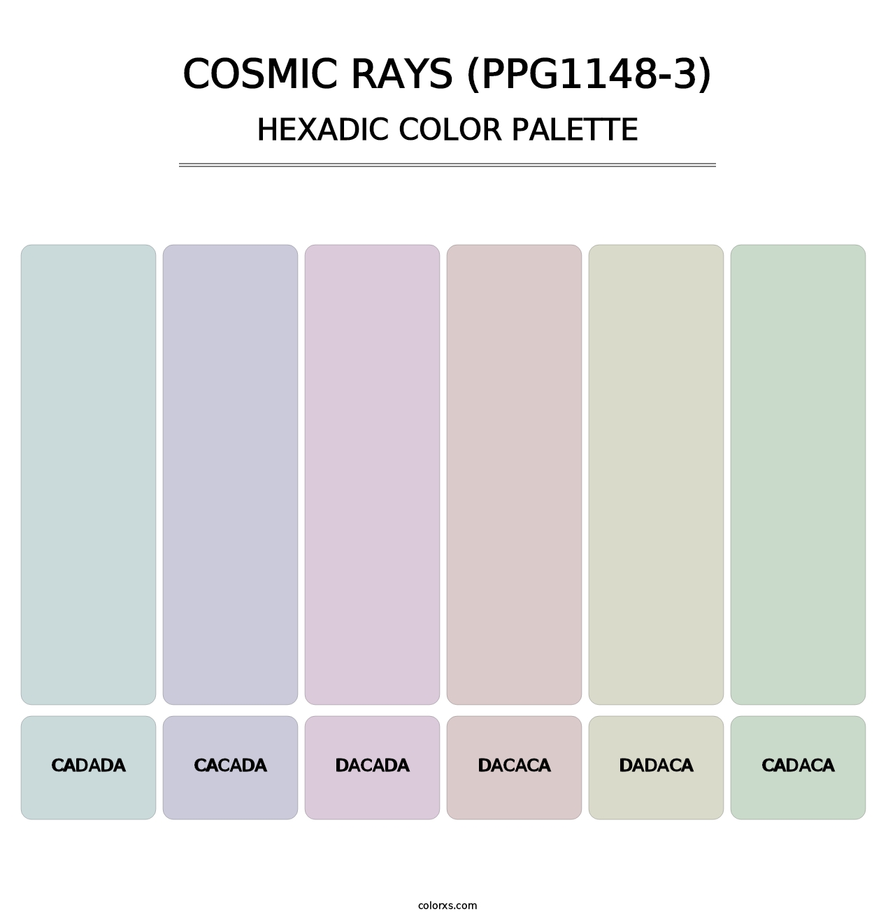 Cosmic Rays (PPG1148-3) - Hexadic Color Palette