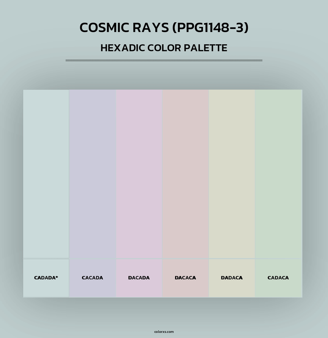 Cosmic Rays (PPG1148-3) - Hexadic Color Palette