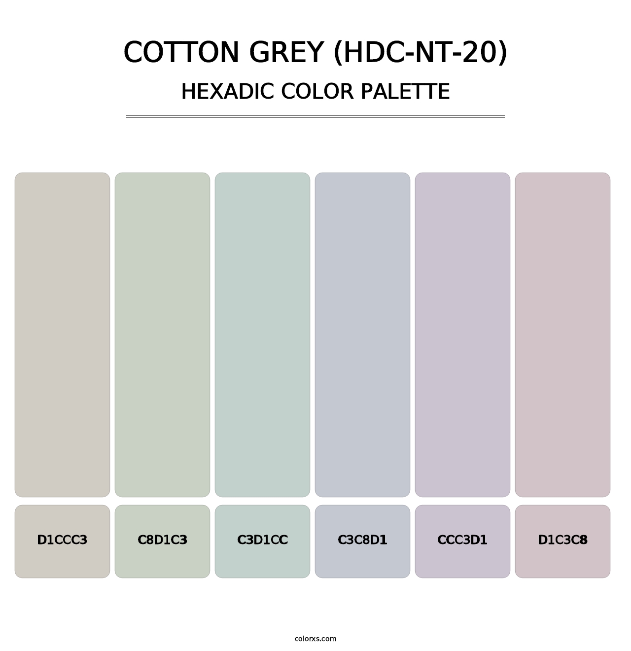 Cotton Grey (HDC-NT-20) - Hexadic Color Palette