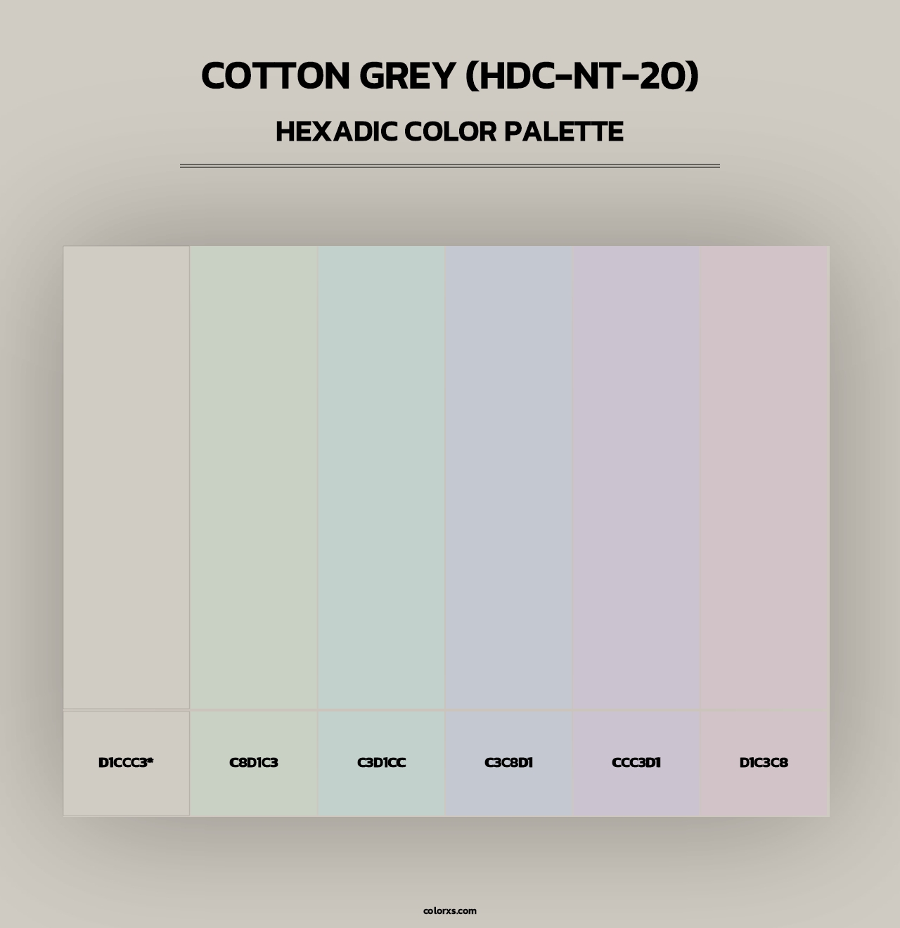Cotton Grey (HDC-NT-20) - Hexadic Color Palette