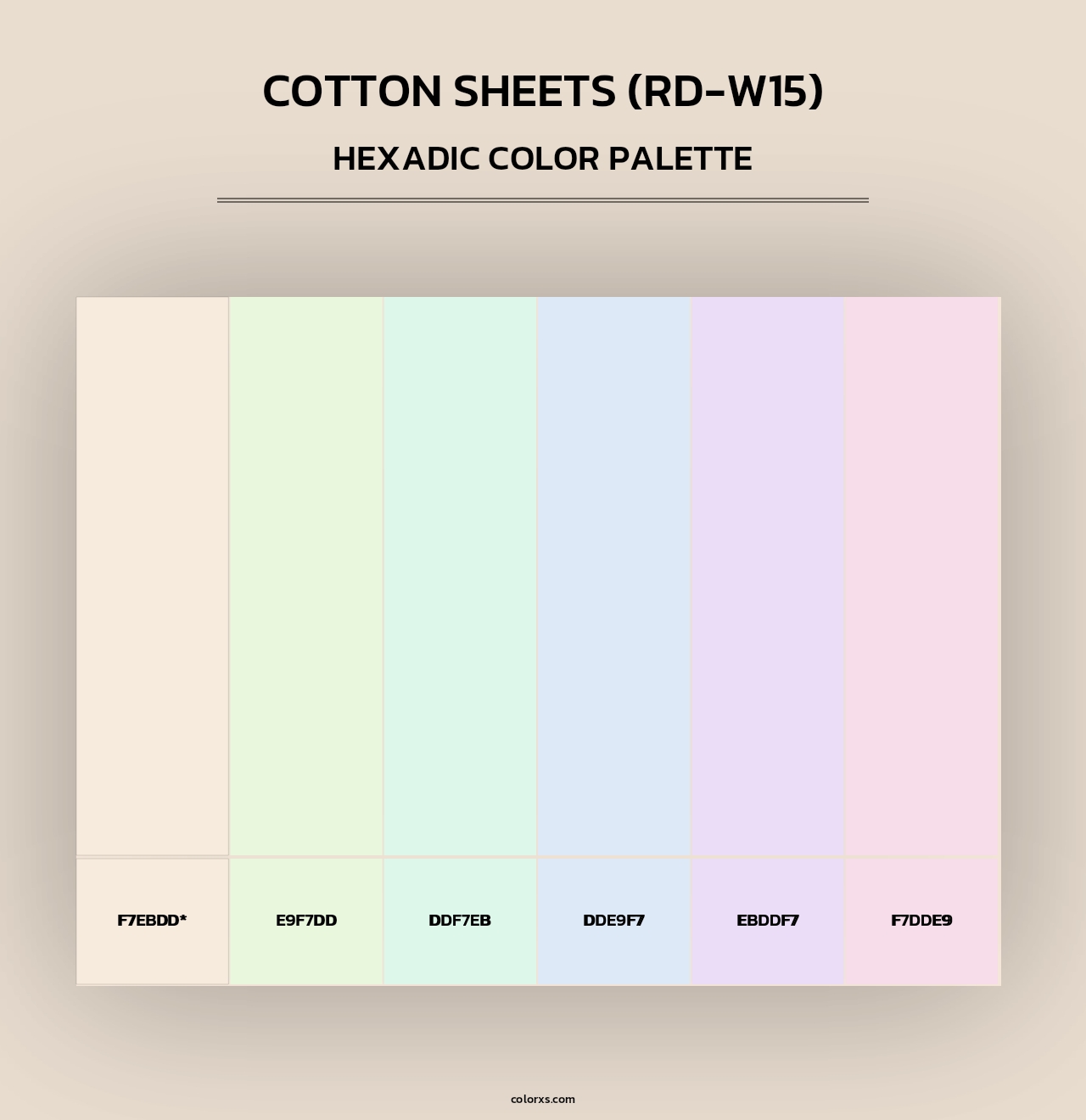 Cotton Sheets (RD-W15) - Hexadic Color Palette
