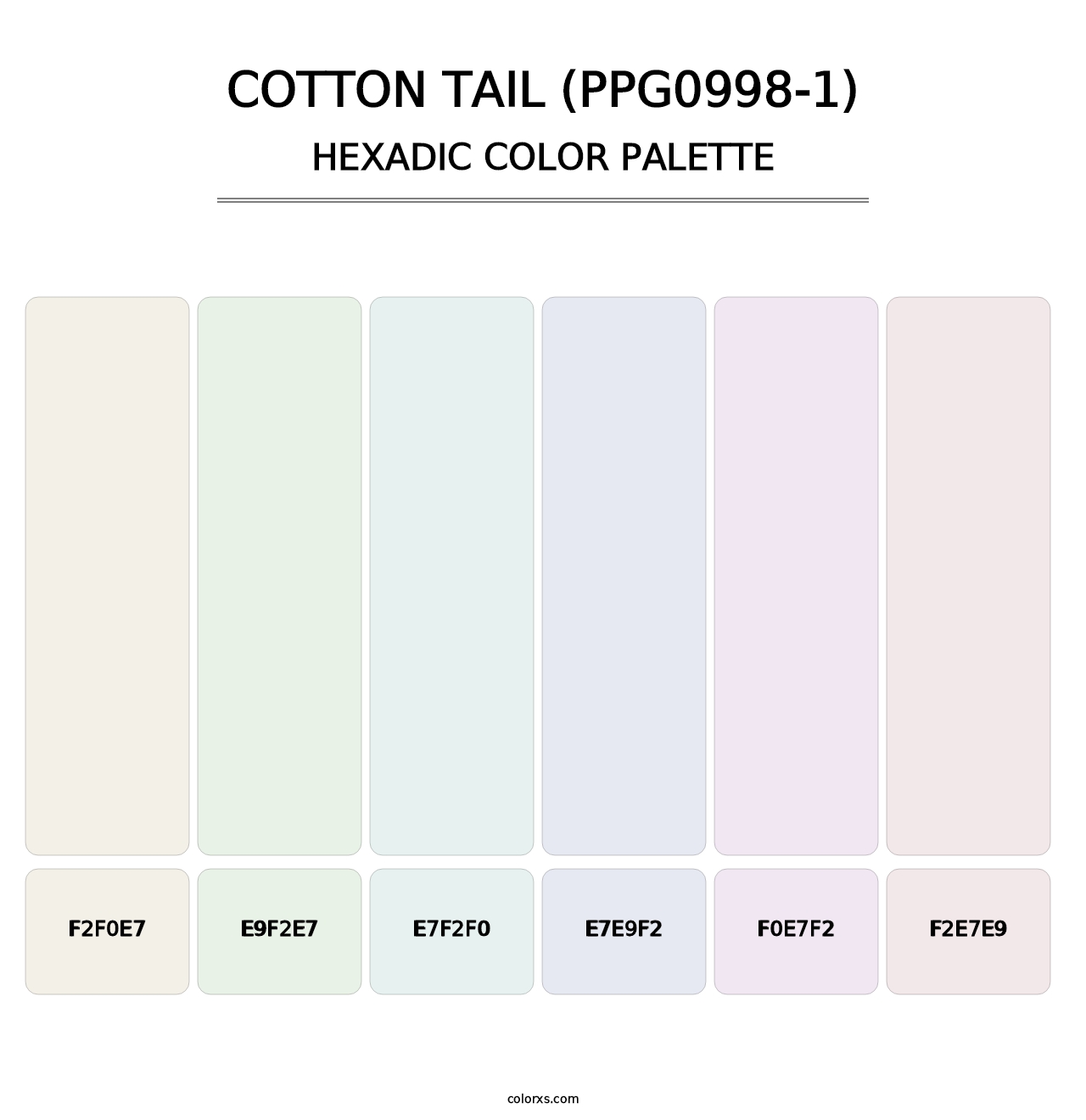 Cotton Tail (PPG0998-1) - Hexadic Color Palette