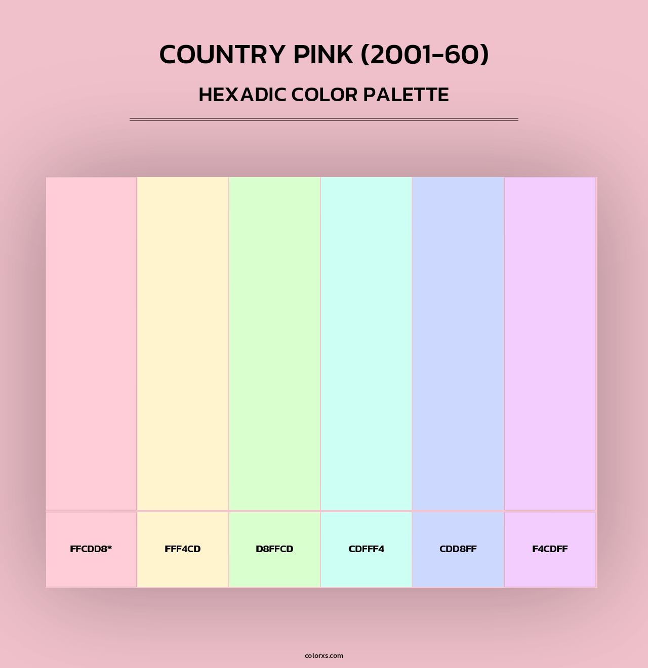 Country Pink (2001-60) - Hexadic Color Palette