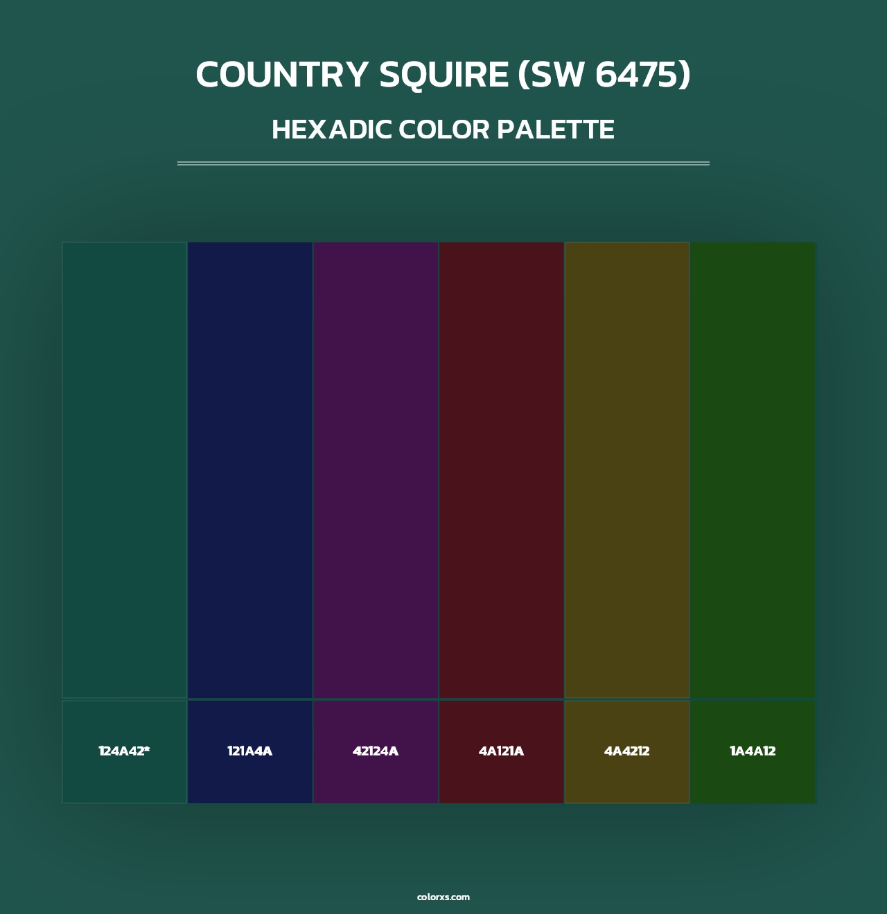 Country Squire (SW 6475) - Hexadic Color Palette