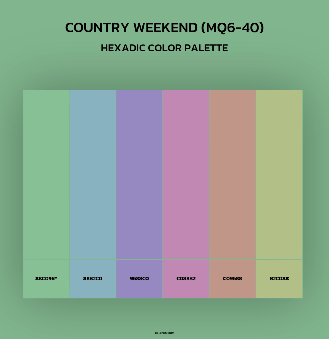 Country Weekend (MQ6-40) - Hexadic Color Palette
