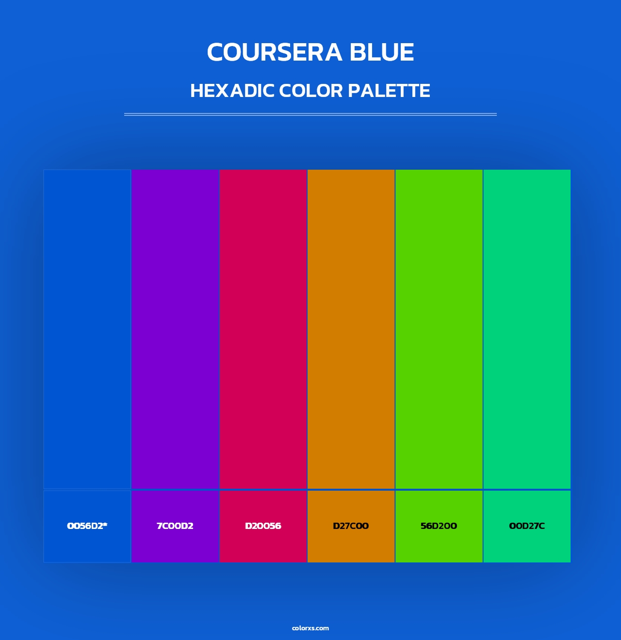 Coursera Blue - Hexadic Color Palette