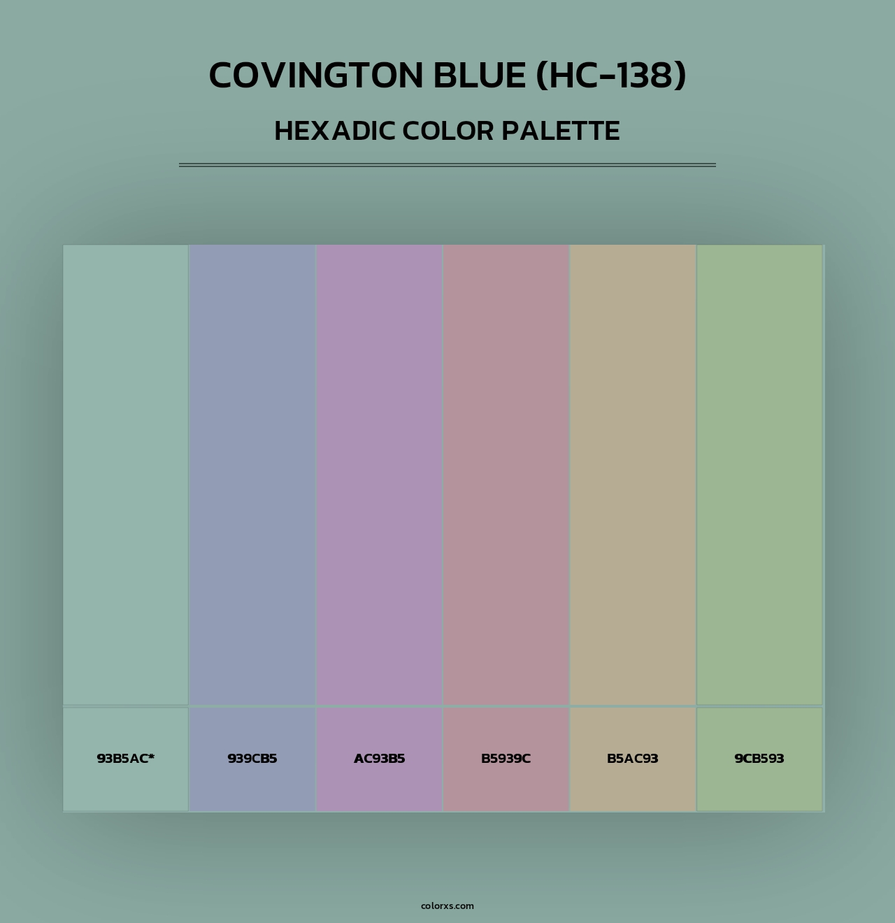 Covington Blue (HC-138) - Hexadic Color Palette