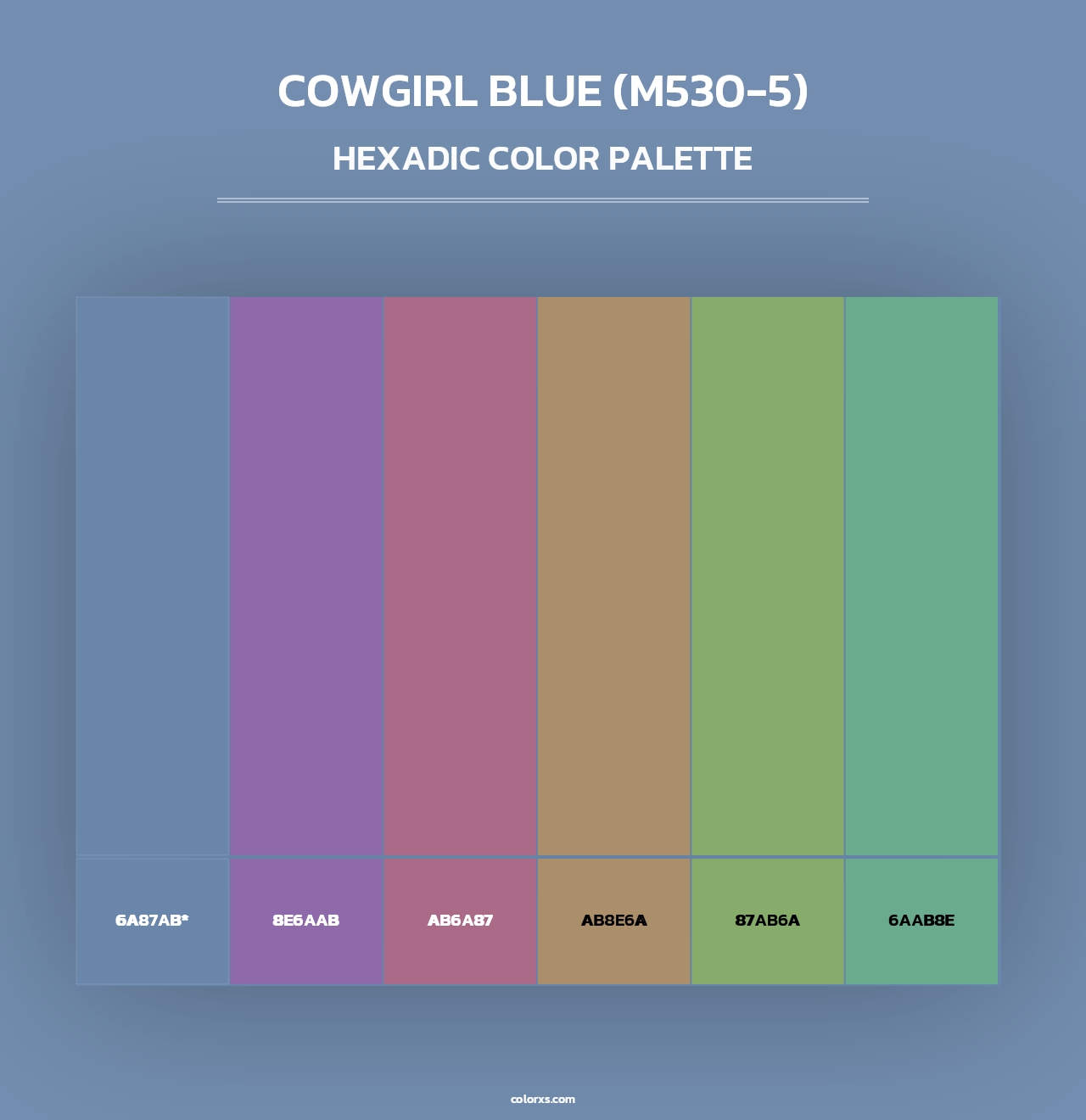 Cowgirl Blue (M530-5) - Hexadic Color Palette