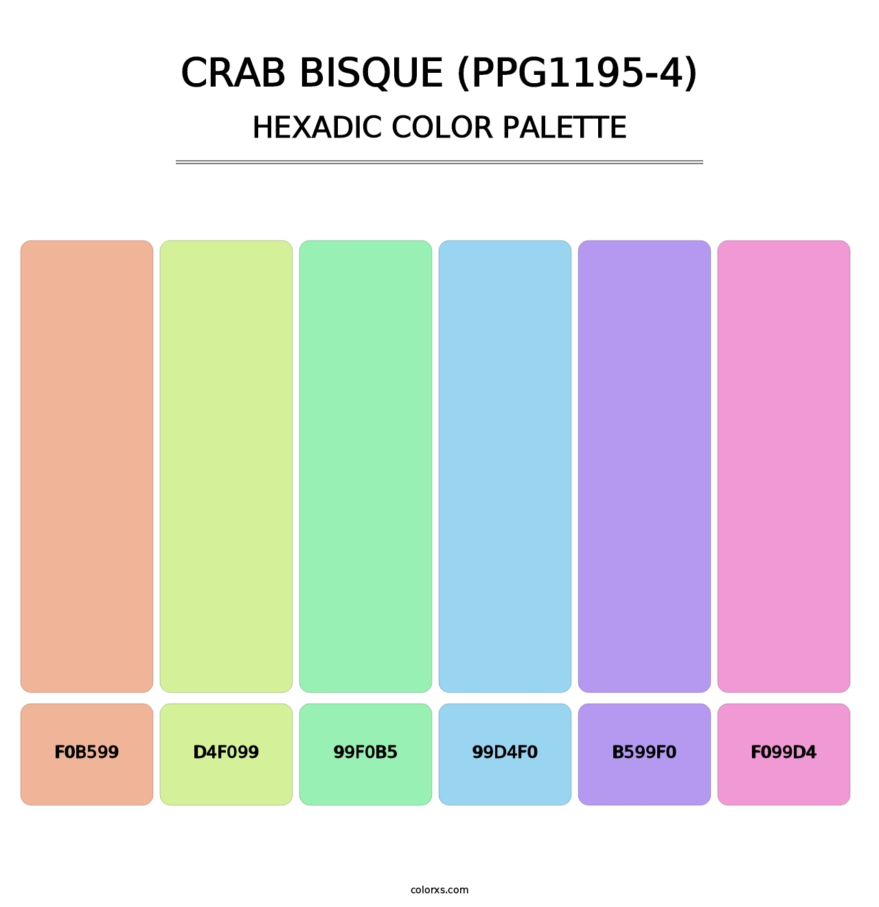 Crab Bisque (PPG1195-4) - Hexadic Color Palette