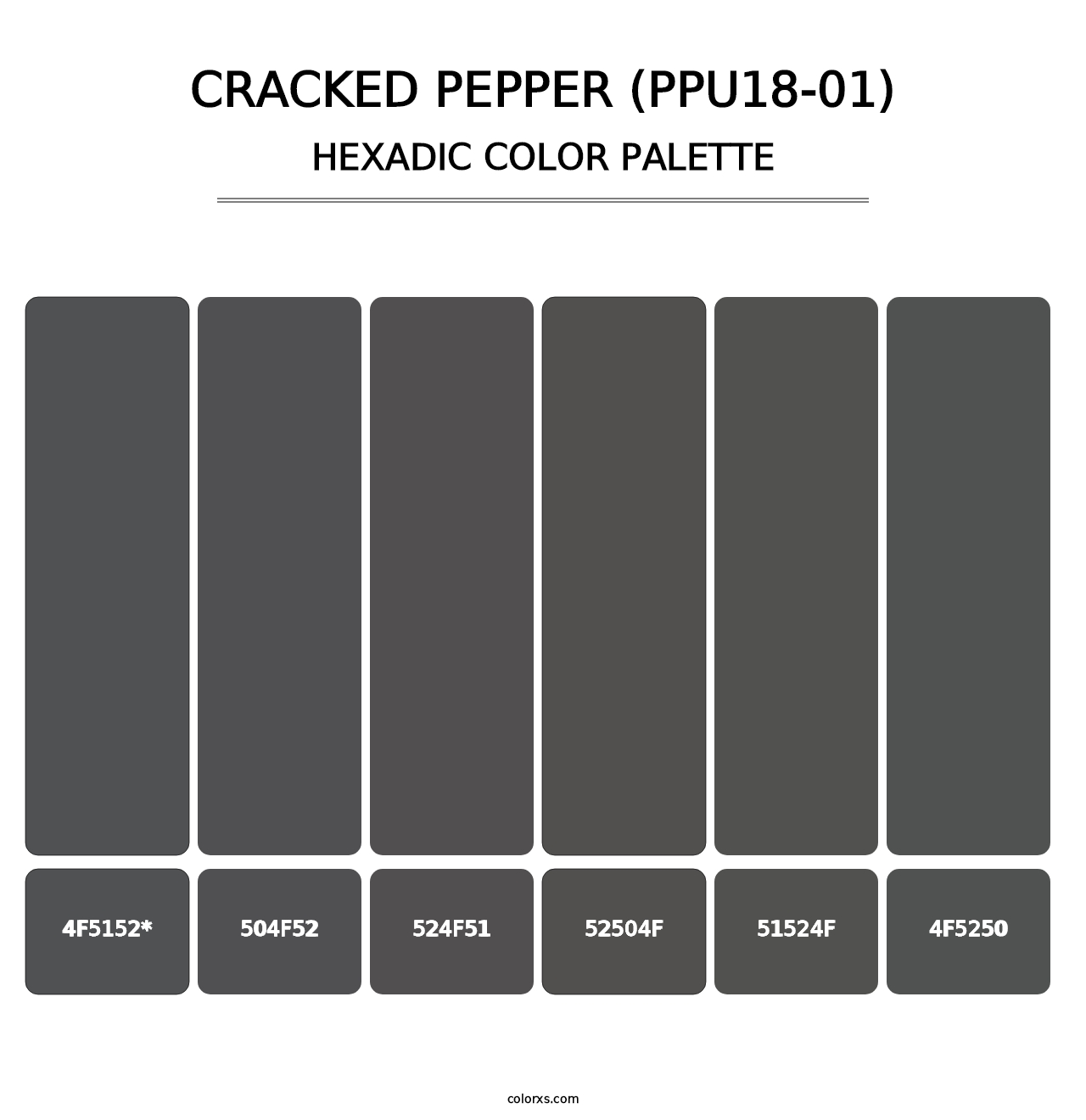 Cracked Pepper (PPU18-01) - Hexadic Color Palette
