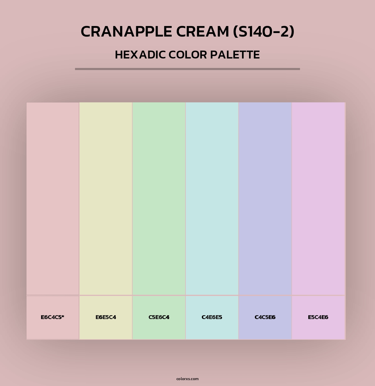Cranapple Cream (S140-2) - Hexadic Color Palette