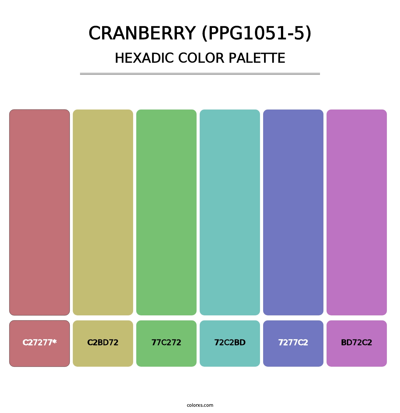 Cranberry (PPG1051-5) - Hexadic Color Palette