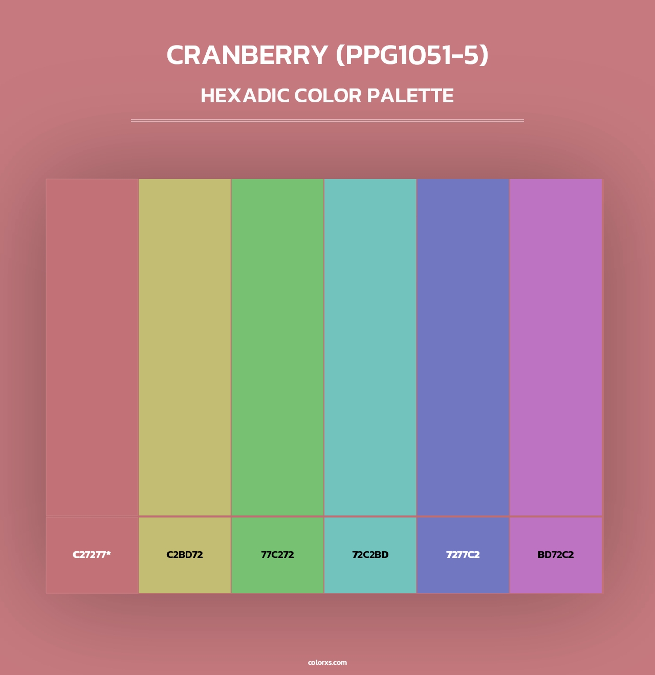 Cranberry (PPG1051-5) - Hexadic Color Palette